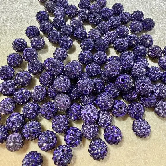 614pcs, 10mm Pave Polymer Clary Rhinestone Jewelry Craft Beads, Bead Destash! - Picture 6 of 6